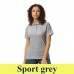 Gildan Softstyle 64800L-B3 177 g-os galléros női póló GIL64800-B3 sport grey